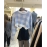 Pullovers Women Checkerboard Crop Knit Sweater Long Sleeve Crew Neck Box-fit Plaid Jumper Outfit