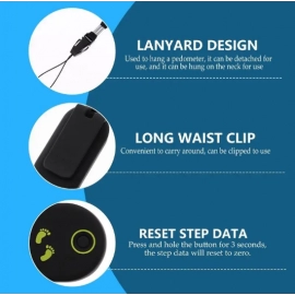 1pc Single Function 3D Electronic Pedometer Simple Walking Running Pedometer Mini Step Counter 3D Digital Pedometer For Exercise