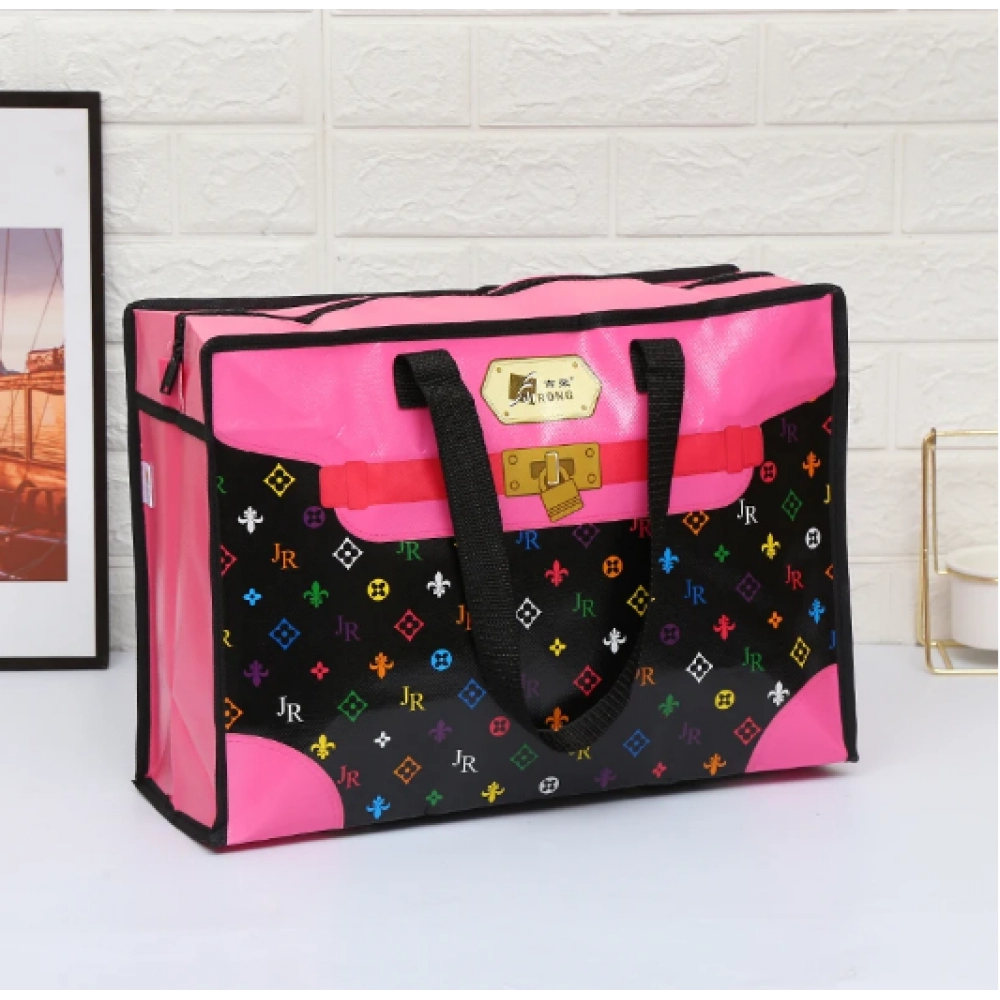 Newest Color Printing Eco Shopping Bag Foldable Reusable Tote Folding Pouch Travel Non-woven Bathroom Storage Bag
