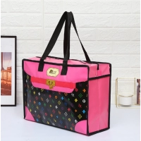 Newest Color Printing Eco Shopping Bag Foldable Reusable Tote Folding Pouch Travel Non-woven Bathroom Storage Bag