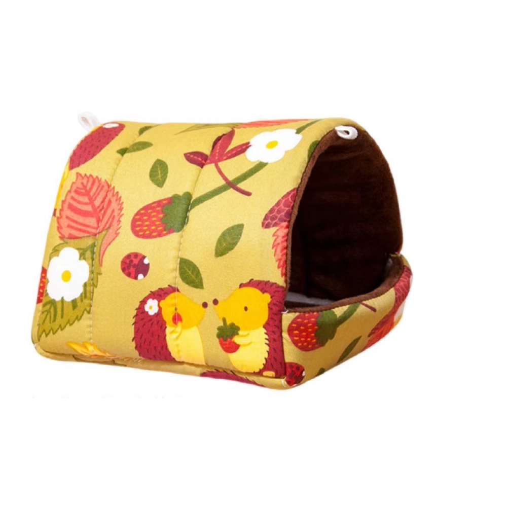 Cozy Pet Nest Cozy Cartoon Patterned Hamster Nest Spacious Hideout for Small Ideal Guinea Pig Bed House for Rabbits Chinchillas