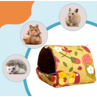 Cozy Pet Nest Cozy Cartoon Patterned Hamster Nest Spacious Hideout for Small Ideal Guinea Pig Bed House for Rabbits Chinchillas