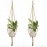 Hanging Plant Handmade Macrame Plant Hanger Flower Pot Planter Hanger Wall Decor Courtyard Garden Hanging Planter Hanging Basket