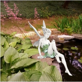 Flower Fairy Sculpture Garden Landscaping Yard Art..