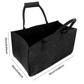 Firewood Carrier Log Tote Bag Fireplace Log Carrier Holders Woodpile Rack Fire Wood Carrying Felt Storage Bag Shopping Handbag