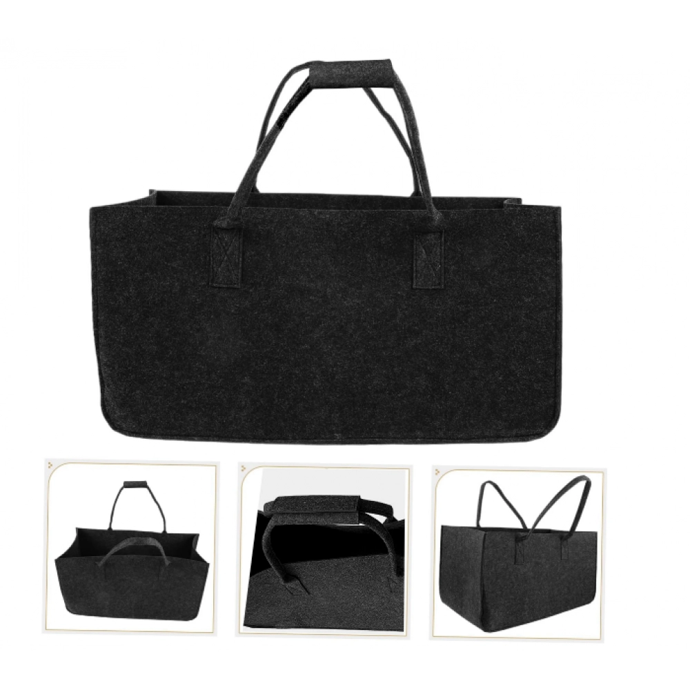 Firewood Carrier Log Tote Bag Fireplace Log Carrier Holders Woodpile Rack Fire Wood Carrying Felt Storage Bag Shopping Handbag
