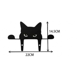 DDONKL 1pc Cat Sculpture Gifts Lawn Ornament Black Metal Peeping Cat Cats Yard Sculpture Iron Art Silhouette Garden Decoration
