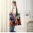 Colorful kitten printed casual handbag, reusable fashionable backpack, multifunctional handbag, printed canvas shopping bag