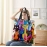 Colorful kitten printed casual handbag, reusable fashionable backpack, multifunctional handbag, printed canvas shopping bag
